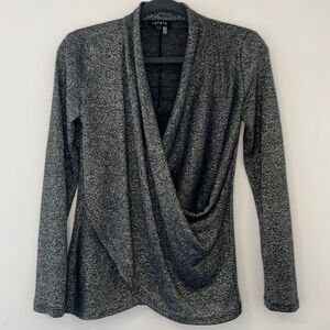 1. State Sparkle Knit Cross Front Wrap Top Small Nordstrom Holiday